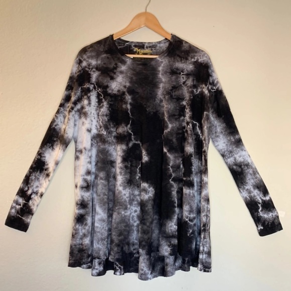 Show Me Your MuMu Mellow Tie Dye Swing Mini Dress Tunic Blouse Top - Picture 3 of 6